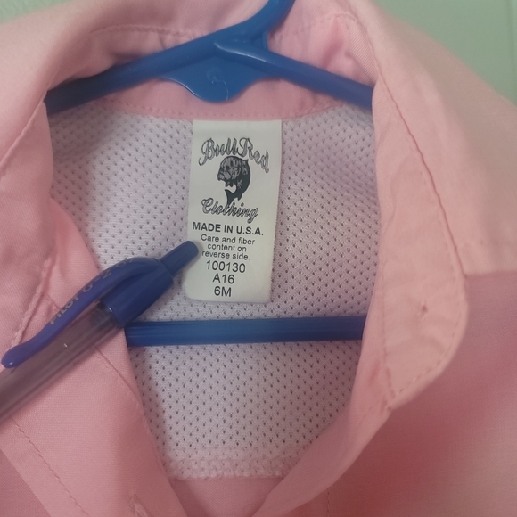 RedBull Clothing Inc -The Original Infant Fishing Shirt-Bodysuit Pink SZ-6 Month - Picture 3 of 7